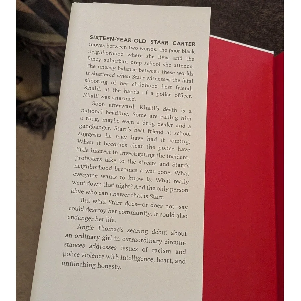 The Hate U Give Angie Thomas Signed First Edition Hardcover Book 2017 YA Fiction